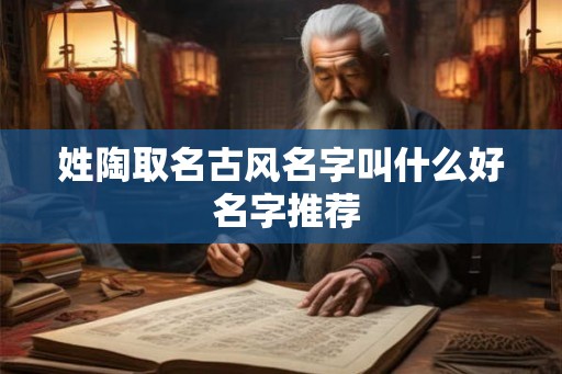 姓陶取名古风名字叫什么好 名字推荐