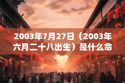 2003年7月27日（2003年六月二十八出生）是什么命_命运如何