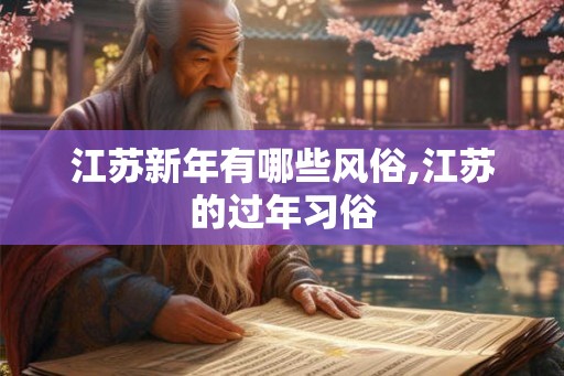 江苏新年有哪些风俗,江苏的过年习俗