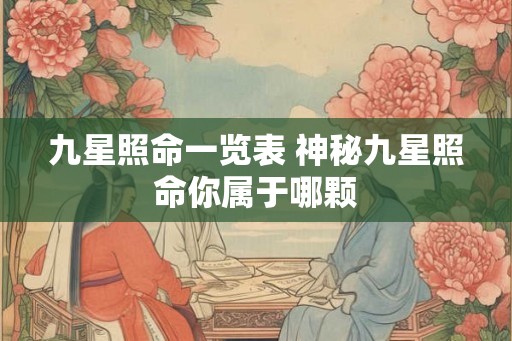 九星照命一览表 神秘九星照命你属于哪颗