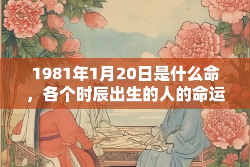 1981年1月20日是什么命，各个时辰出生的人的命运