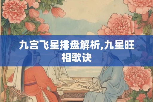 九宫飞星排盘解析,九星旺相歌诀
