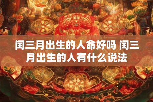 闰三月出生的人命好吗 闰三月出生的人有什么说法
