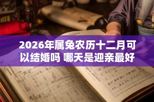 2026年属兔农历十二月可以结婚吗 哪天是迎亲最好的日子 2026年属兔农历十二月可以结婚吗 哪天是迎亲最好的日子