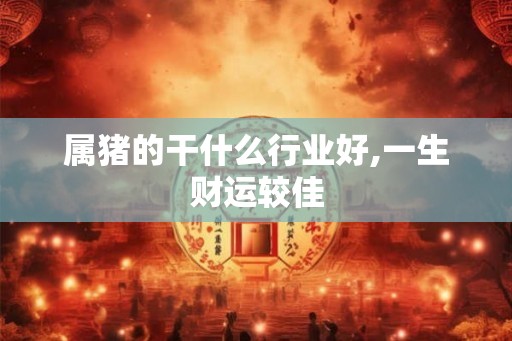 属猪的干什么行业好,一生财运较佳