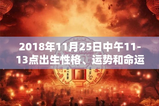 2018年11月25日中午11-13点出生性格、运势和命运