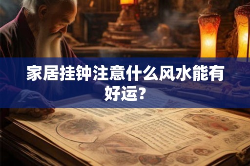 家居挂钟注意什么风水能有好运？