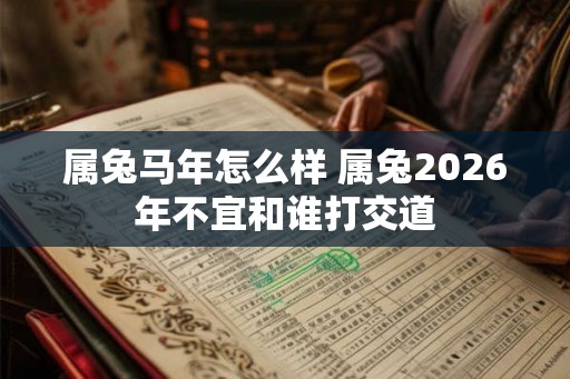 属兔马年怎么样 属兔2026年不宜和谁打交道