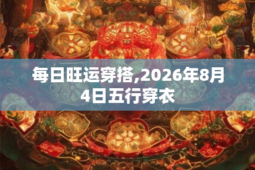 每日旺运穿搭,2026年8月4日五行穿衣