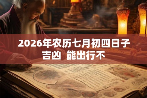 2026年农历七月初四日子吉凶  能出行不