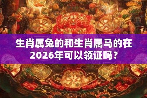 生肖属兔的和生肖属马的在2026年可以领证吗？