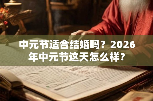 中元节适合结婚吗?2026年中元节这天怎么样? 中元节适合结婚吗?2026年中元节这天怎么样?
