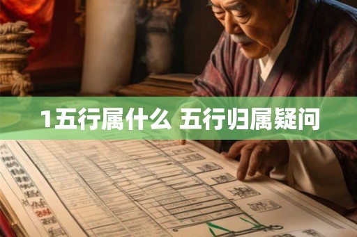 1五行属什么 五行归属疑问