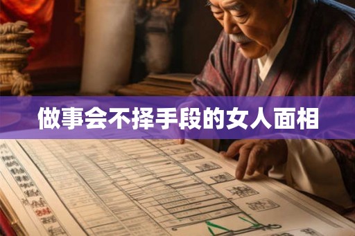 做事会不择手段的女人面相