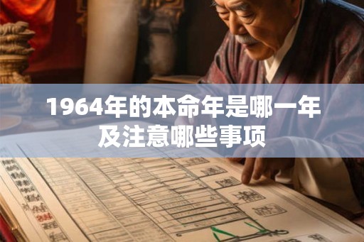 1964年的本命年是哪一年及注意哪些事项