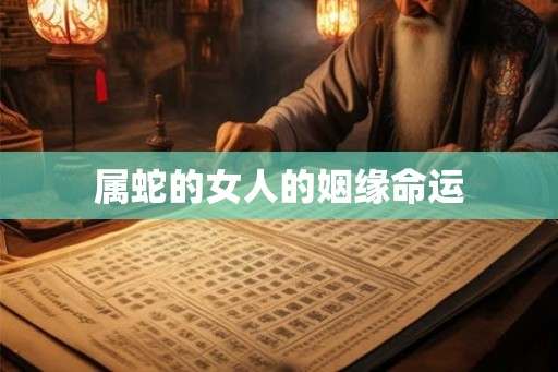 属蛇的女人的姻缘命运