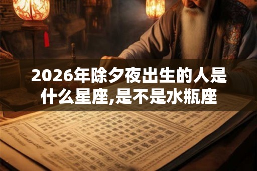 2026年除夕夜出生的人是什么星座,是不是水瓶座