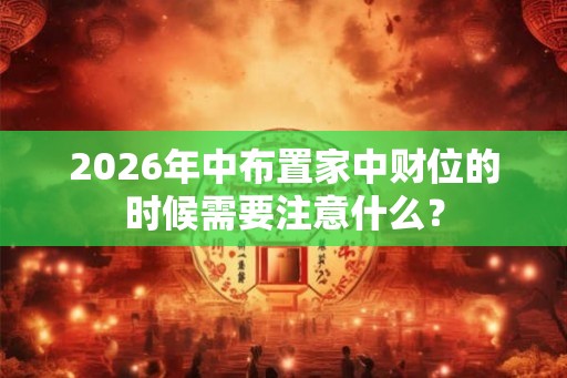 2026年中布置家中财位的时候需要注意什么？