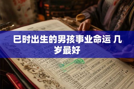 巳时出生的男孩事业命运 几岁最好
