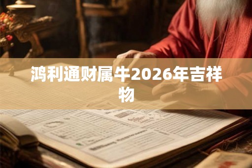 鸿利通财属牛2026年吉祥物