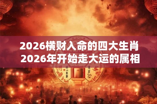 2026横财入命的四大生肖 2026年开始走大运的属相