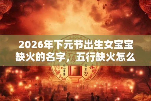 2026年下元节出生女宝宝缺火的名字，五行缺火怎么取名？