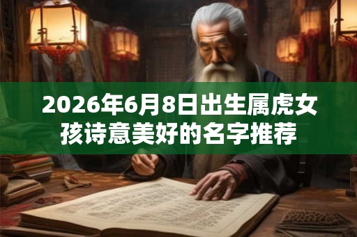 2026年6月8日出生属虎女孩诗意美好的名字推荐