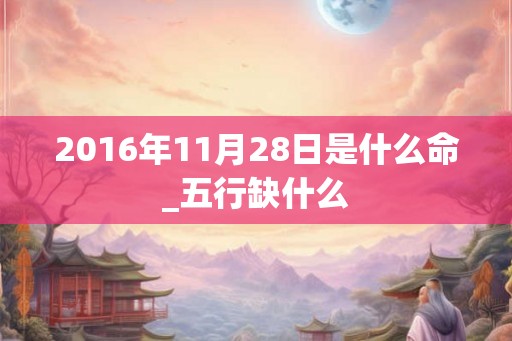 2016年11月28日是什么命_五行缺什么 2016年11月28日是什么命_五行缺什么