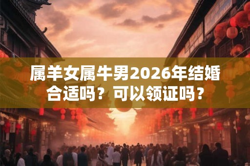 属羊女属牛男2026年结婚合适吗？可以领证吗？