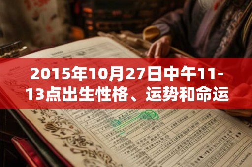 2015年10月27日中午11-13点出生性格、运势和命运