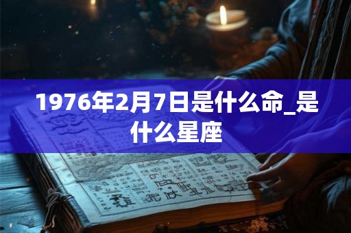 1976年2月7日是什么命_是什么星座