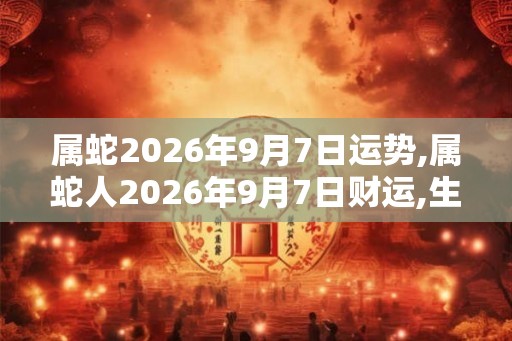 属蛇2026年9月7日运势,属蛇人2026年9月7日财运,生肖蛇2026年9月7日运势
