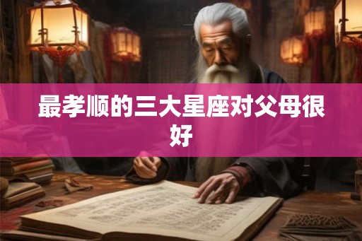 最孝顺的三大星座对父母很好