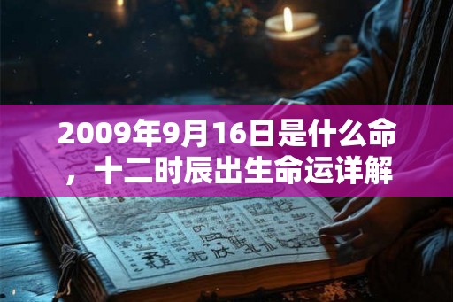 2009年9月16日是什么命,十二时辰出生命运详解 2009年9月16日是什么命,十二时辰出生命运详解