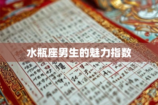 水瓶座男生的魅力指数