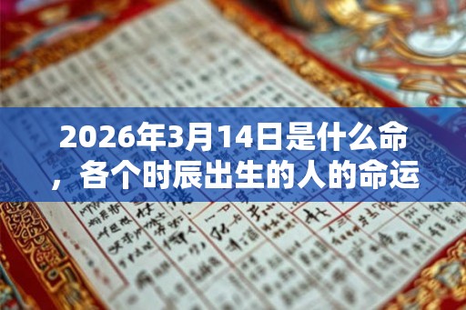 2026年3月14日是什么命,各个时辰出生的人的命运 2026年3月14日是什么命,各个时辰出生的人的命运