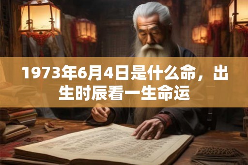 1973年6月4日是什么命，出生时辰看一生命运