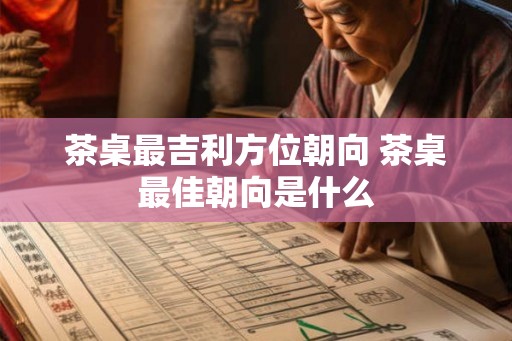茶桌最吉利方位朝向 茶桌最佳朝向是什么