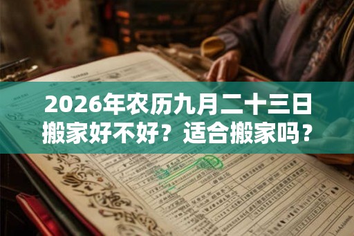 2026年农历九月二十三日搬家好不好？适合搬家吗？