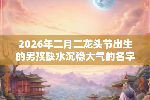 2026年二月二龙头节出生的男孩缺水沉稳大气的名字推荐