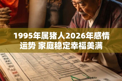 1995年属猪人2026年感情运势 家庭稳定幸福美满
