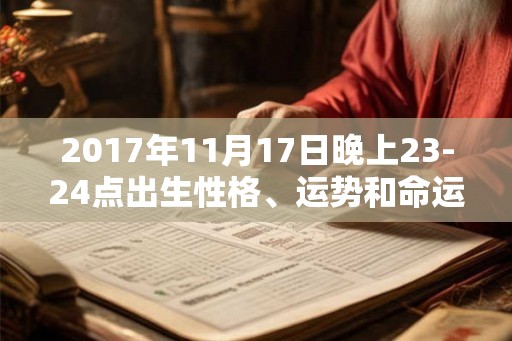 2017年11月17日晚上23-24点出生性格、运势和命运