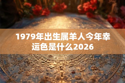 1979年出生属羊人今年幸运色是什么2026