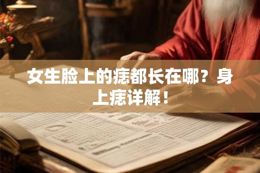 女生脸上的痣都长在哪？身上痣详解！