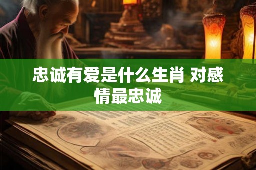 忠诚有爱是什么生肖 对感情最忠诚