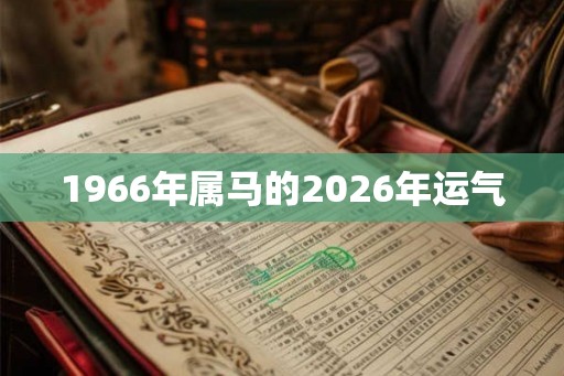 1966年属马的2026年运气