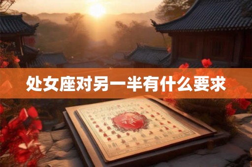 处女座对另一半有什么要求