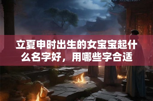 立夏申时出生的女宝宝起什么名字好,用哪些字合适 立夏申时出生的女宝宝起什么名字好,用哪些字合适