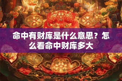 命中有财库是什么意思？怎么看命中财库多大
