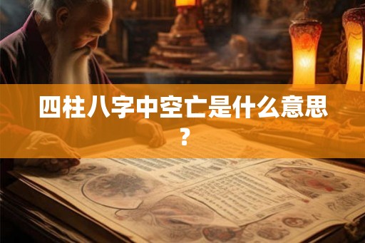 四柱八字中空亡是什么意思？